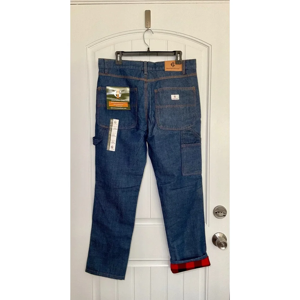 Insulated Gear Men's Carpenter Style Flannel‎ Lined Jeans Size 32x32 NWT